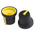 RS PRO 16.8mm Black Potentiometer Knob for 6mm Shaft Splined