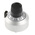 Vishay 22.2mm Chrome Potentiometer Knob for 6.35mm Shaft Splined, 18A11B10