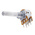 Alps Alpine 10kΩ Rotary Carbon Film Potentiometer, Panel Mount (Through Hole), RK1631210AY7