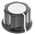 TE Connectivity 21.7mm Black Potentiometer Knob for 6.35mm Shaft, PKES70B1/4