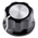 TE Connectivity 25.7mm Black Potentiometer Knob for 6.35mm Shaft Splined, PKES90B1/4