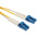 RS PRO LC to LC Duplex Single Mode OS1 Fibre Optic Cable, 9/125μm, Yellow, 1m