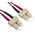RS PRO SC to SC Duplex Multi Mode OM4 Fibre Optic Cable, 900μm, Violet, 1m