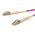 RS PRO LC to LC Duplex Multi Mode OM4 Fibre Optic Cable, 900μm, Violet, 1m