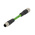 TE Connectivity Cat5e M12 to M12 Ethernet Cable, Green PUR Sheath, 1.5m