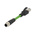 TE Connectivity Cat5e Straight Male M12 to Male RJ45 Ethernet Cable, Green PUR Sheath, 2m