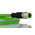Turck Cat5e Straight Male M12 to Male RJ45 Ethernet Cable, Aluminium Foil, Tinned Copper Braid, Green PUR Sheath, 1m,