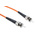 RS PRO ST to ST Duplex Multi Mode OM2 Fibre Optic Cable, 50/125μm, Orange, 3m