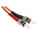 RS PRO ST to ST Duplex Multi Mode OM2 Fibre Optic Cable, 50/125μm, Orange, 1m