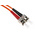 RS PRO ST to ST Duplex Multi Mode OM2 Fibre Optic Cable, 50/125μm, Orange, 1m