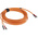 RS PRO ST to ST Duplex Multi Mode OM2 Fibre Optic Cable, 50/125μm, Orange, 10m