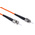 RS PRO ST to ST Simplex Multi Mode OM1 Fibre Optic Cable, 62.5/125μm, Orange, 2m