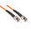 RS PRO ST to ST Simplex Multi Mode OM1 Fibre Optic Cable, 62.5/125μm, Orange, 10m