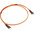 RS PRO ST to ST Duplex Multi Mode OM1 Fibre Optic Cable, 62.5/125μm, Orange, 1m