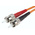 RS PRO ST to ST Duplex Multi Mode OM1 Fibre Optic Cable, 62.5/125μm, Orange, 3m