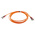 RS PRO ST to ST Duplex Multi Mode OM1 Fibre Optic Cable, 62.5/125μm, Orange, 3m