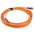 RS PRO ST to ST Duplex Multi Mode OM1 Fibre Optic Cable, 62.5/125μm, Orange, 5m