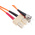 RS PRO ST to SC Duplex Multi Mode OM1 Fibre Optic Cable, 62.5/125μm, Orange, 2m