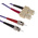 RS PRO SC to ST Duplex Multi Mode OM3 Fibre Optic Cable, 50/125μm, Purple, 1m