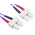 RS PRO SC to SC Duplex Multi Mode OM3 Fibre Optic Cable, 50/125μm, Purple, 5m