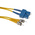 RS PRO SC to ST Duplex Single Mode OS1 Fibre Optic Cable, 9/125μm, Yellow, 1m