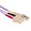 RS PRO LC to SC Duplex Multi Mode OM3 Fibre Optic Cable, 50/125μm, Purple, 1m