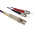 RS PRO LC to ST Duplex Multi Mode OM3 Fibre Optic Cable, 50/125μm, Purple, 5m