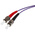 RS PRO LC to ST Duplex Multi Mode OM3 Fibre Optic Cable, 50/125μm, Purple, 3m