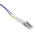 RS PRO LC to ST Duplex Multi Mode OM3 Fibre Optic Cable, 50/125μm, Purple, 2m