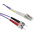 RS PRO LC to ST Duplex Multi Mode OM3 Fibre Optic Cable, 50/125μm, Purple, 2m