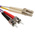 RS PRO LC to ST Duplex Multi Mode OM3 Fibre Optic Cable, 50/125μm, Purple, 1m