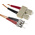 RS PRO ST to SC Duplex Multi Mode OM2 Fibre Optic Cable, 50/125μm, Orange, 3m