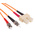 RS PRO ST to SC Duplex Multi Mode OM2 Fibre Optic Cable, 50/125μm, Orange, 10m