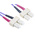 RS PRO SC to SC Duplex Multi Mode OM3 Fibre Optic Cable, 50/125μm, Purple, 3m