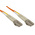 RS PRO LC to LC Duplex Multi Mode OM1 Fibre Optic Cable, 62.5/125μm, Orange, 1m