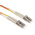 RS PRO LC to LC Duplex Multi Mode OM2 Fibre Optic Cable, 50/125μm, Orange, 1m