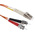 RS PRO LC to ST Duplex Multi Mode OM1 Fibre Optic Cable, 62.5/125μm, Orange, 1m