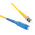 RS PRO SC to ST Simplex Single Mode OS1 Fibre Optic Cable, 9/125μm, Yellow, 5m
