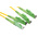 RS PRO E-2000 to E-2000 Duplex Single Mode OS1 Fibre Optic Cable, 9/125μm, Yellow, 10m