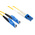 RS PRO E-2000 to LC Simplex Single Mode OS1 Fibre Optic Cable, 9/125μm, Yellow, 10m