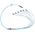 RS PRO MPO to LC Duplex Multi Mode OM3 Fibre Optic Cable, 4.5mm, Aqua, 30m
