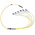 RS PRO MPO to LC Duplex Single Mode OS1 Fibre Optic Cable, 4.5mm, Yellow, 20m