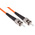 RS PRO ST to ST Simplex Multi Mode OM1 Fibre Optic Cable, 62.5/125μm, Orange, 20m