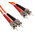 RS PRO ST to ST Duplex Multi Mode OM1 Fibre Optic Cable, 62.5/125μm, Orange, 20m
