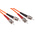 RS PRO ST to ST Duplex Multi Mode OM1 Fibre Optic Cable, 62.5/125μm, Orange, 25m