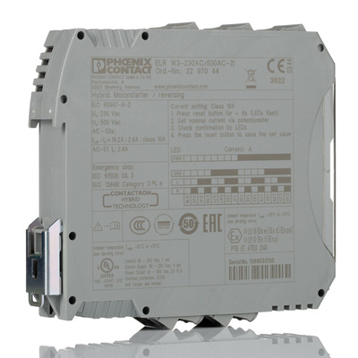 Phoenix Contact Motor Starter, Reversing Starter, 1 kW, 230 V ac, 3 Phase, IP20, 2.4 A