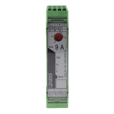 Phoenix Contact Motor Starter, Reversing Starter, 4 kW, 24 V dc, 3 Phase, IP20, 9 A