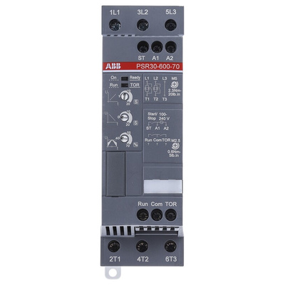 ABB Soft Starter, Soft Start, 15 kW, 600 V ac, 3 Phase, IP20