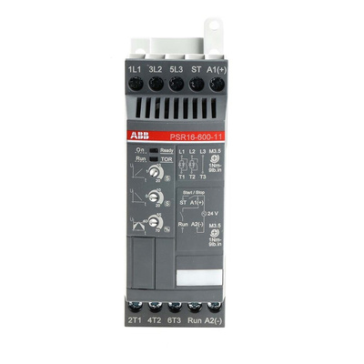 ABB Soft Starter, Soft Start, 7.5 kW, 208 → 600 V ac, 3 Phase, IP20