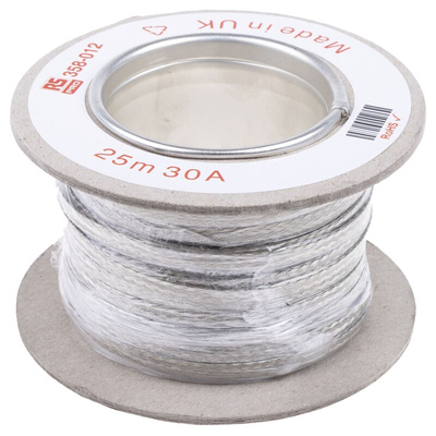 RS PRO Braided Wire 30 A, 4 x 0.8 mm, 25m BS4109